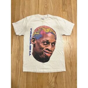 Rodman Apparel Dennis Rodman The Worm Graphic T-Shirt Off-White Small NBA Mens